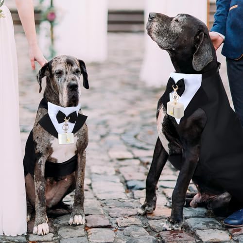 Disfraz de Smoking para Perros Grandes Huhumy 4 Pzs miniatura 3