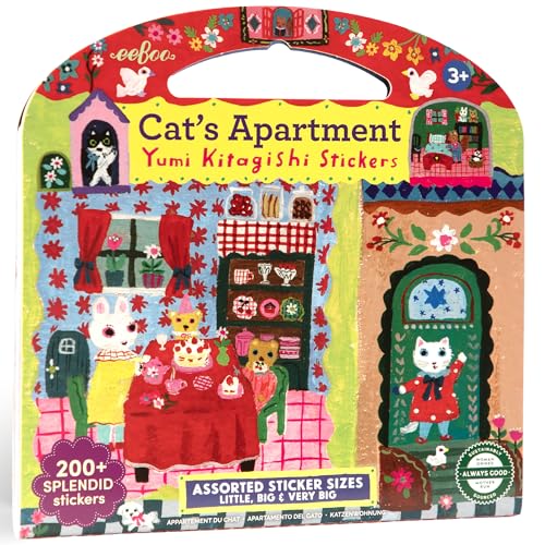 Calcomanías de apartamento de gatos eeBoo para desarrollar motricidad fina de niños