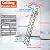 INTSUPERMAI Attic Ceiling Ladder Retractable Attic Folding Extension Ladder Loft Stairs Ladder Attic Stairs Pull Down Ceiling Mounted Folding Ladder 12 Steps Max 10ft Height 27.56 x 35.43inch Black