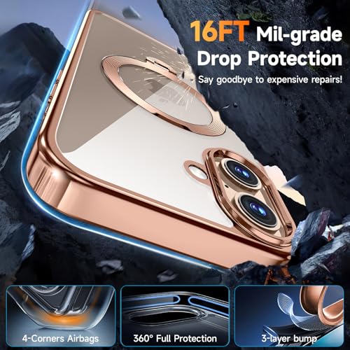 Coque iPhone 16 Plus avec support rotatif 360 et protection ecran integree - 5