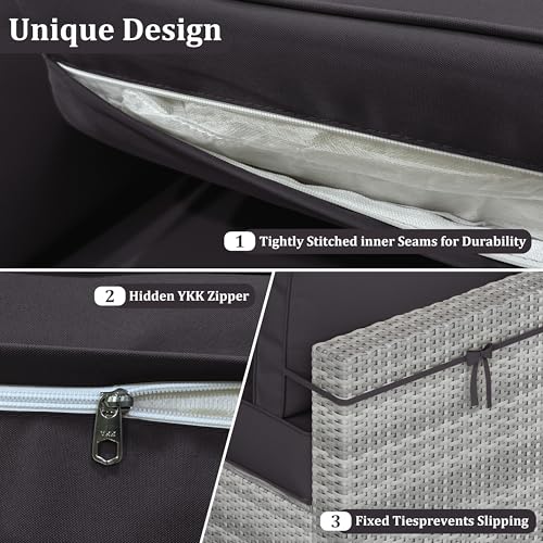 Pakunoda 14Pcs Outdoor Cushion Covers Waterproof Fade-Resistant with Zipper by Pakunoda - Used condition - Image 4