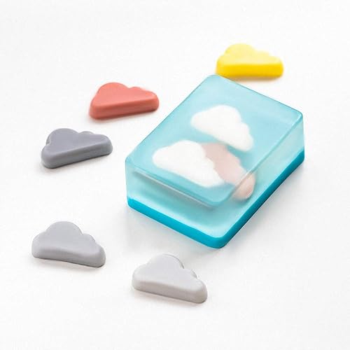 Miniatura 6 de Fewo Molde de silicona para fondant de nube de tamaño pequeño, color rosa, prisma rectangular, moldes de decoración de tartas, 2 unidades
