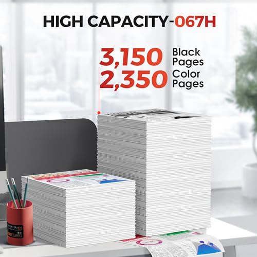 Image of 067H Toner Cartridge Set - High Yield Replacement for Canon 067 067H, for Canon MF654Cdw Toner Cartridges, for Color ImageCLASS MF656Cdw MF654Cdw LBP632Cdw LBP633Cdw MF653Cdw Printer Ink (4-Pack)