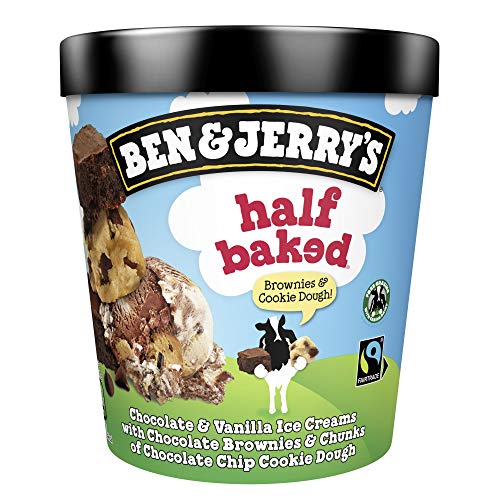Ben & Jerry's Half Baked Chocolate & Vanilla Ice Cream Tub 465ml