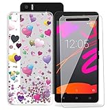 [Compatible]: Semi-Transparente funda protectora de silicona suave + película de vidrio templado para BQ Aquaris M5 (5.00"). Puede acceder fácilmente a todos los puertos y funciones del teléfono sin quitar la funda.