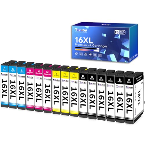 Torvon 16 XL Druckerpatronen Kompatibel für Epson 16XL Multipack für Workforce WF-2750 WF-2760 WF-2630 WF-2510 WF-2660 WF-2520 WF-2530 WF-2540 WF-2650 WF-2010 (15er-Pack) Torvon 16 XL Druckerpatronen Kompatibel für Epson 16XL Multipack für Workforce WF-2750 WF-2760 WF-2630 WF-2510 WF-2660 WF-2520 WF-2530 WF-2540 WF-2650 WF-2010 (15er-Pack)