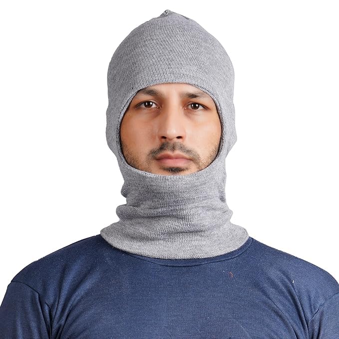 premium woolen balaclava for men | thermal full face neck cover for winter | windproof, breathable & comfortable biking riding hiking outdoor sports
