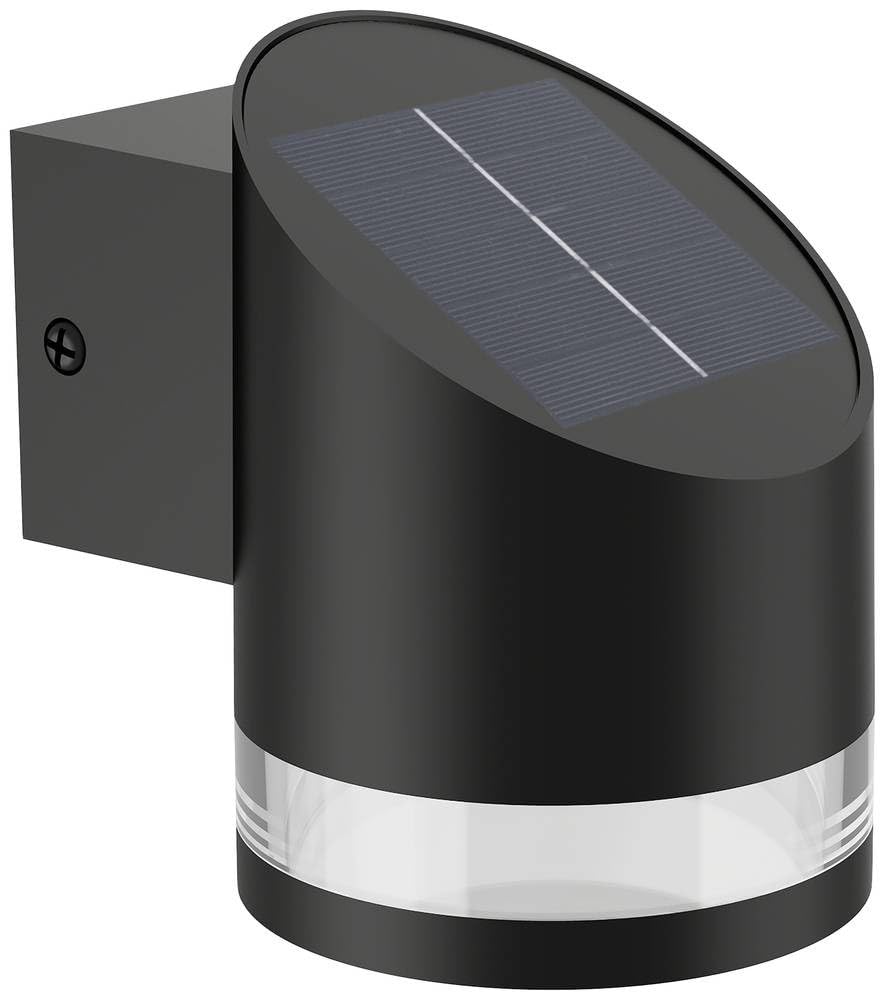 Philips Lighting - Aplique pared Exterior Fyce, alimentación solar, 1.5W, 2700K, negro, resistente a intemperie IP44