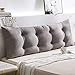 RUYII Cojín Grande Sofá Cojín Respaldo Cintura Soporte Almohada Decoración De La Cama,Gray-90×50cm