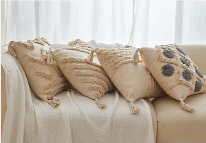 Herfair Kissenbezüge, Kissenbezug 45 x 45 Herbst Kissenhülle Abstrakt Muster Sofakissen Dekokissen 2er Set Outdoor Kissen Bezüge für Wohnzimmer Schlafzimmer Sofa Stuhl Wohnkultur (Halbrund,45 x 45cm)