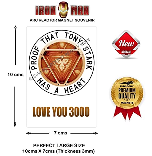 Image of Superhero Ironman Arc Reactor Nanotech Waterproof Digital Picture Magnet. Large Size 10cms x 7cms; Multi Color 1 Piece Ironman Arc Reactor Office Fridge Magnet. Iron Man Gift Souvenir AV-8