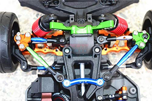 Aluminum Front & Rear Tie Rods With Stabilizer For C Hub + Whole Car Tie Rods For 1/10 Traxxas Ford GT 4-Tec 2.0 83056-4/4-Tec 3.0 93054-4 - 51Pc Set Blue
