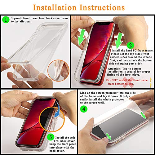 Coolqo PC_0088_5.8_IPXS_01 Compatible For Iphone X/Xs Case [10 Ft Military Grade Drop Protection][2 X Tempered Glass Screen Protector][Dual Layer] Heavy Duty Shockproof Protective Clear Phone Cover Case thumb #6