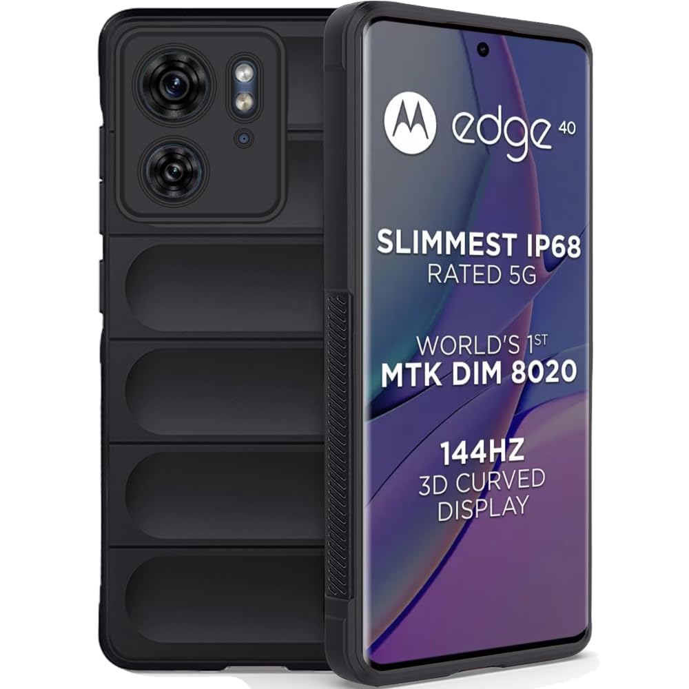 amazon basics Mobile Cover for Motorola Moto Edge 40 5G | Full Camera Protection | Liquid Silicon Case | Flexible Bumper Case for Motorola Moto Edge 40 5G (Black) (B0D1MHJMQW) Amazon Price History, Amazon Price Tracker