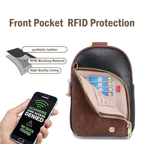 Image of INICAT Small Travel Purse,Anti Theft Crossbody Bag for Women | RFID Blocking, 8 Card Slots,Secure Back Zipper Pocket,Sling Style