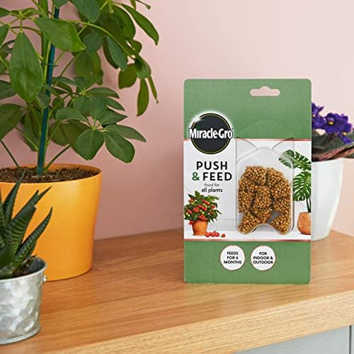 Miracle-Gro 88776 Push & Feed All Plant Food, Easy to Use Cones, Green