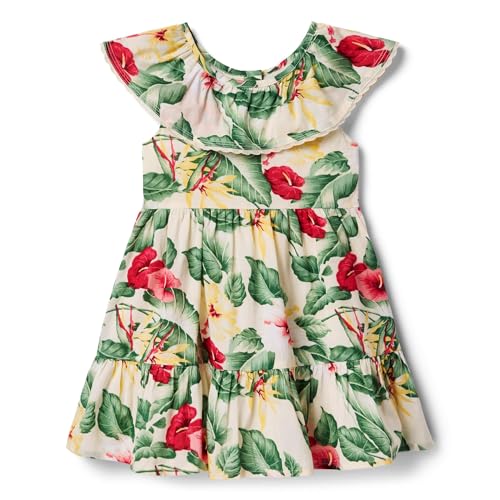 Janie and Jack Girls Floral Gauze Dress (Toddler/Little Big Kid)