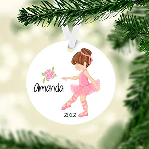 Personalized Ballerina Christmas Ornament - Custom Keepsake Gift for Girls, Ballet-Themed Holiday Decoration