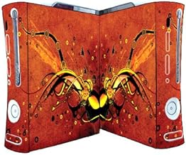 Bundle Monster Vinyl Skins Accessory For Xbox 360 Game Console - Cover Faceplate Protector Sticker Art Decal - Red Lava