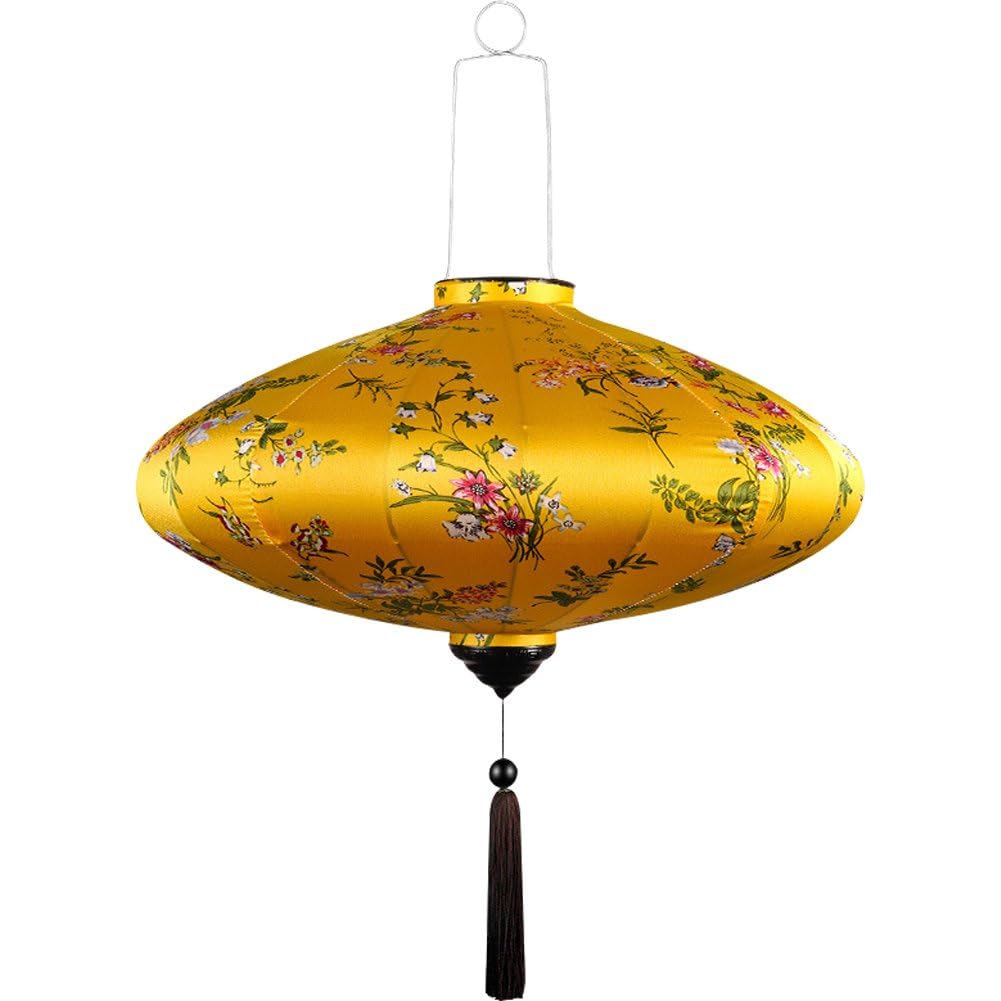Fituenly Chinese Lantern Oval Hanging Lantern Festival Silk Lantern Spring Festival Hanging Decor for Party Wedding Supplies
