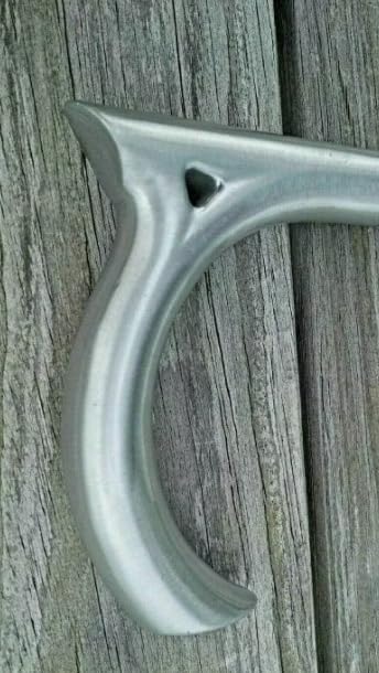 Bastón táctico de aluminio con mango en V, estilo steampunk, 94 cm