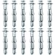 YINETTECH 25 Stück M5 x 52 mm Dehnschrauben, hohle Dehnschraube, verzinkter Karbonstahl, Dehnschraube, Hohlraumschraube für trockene Wände, Hohlziegel, Gips, Keramikfliesen