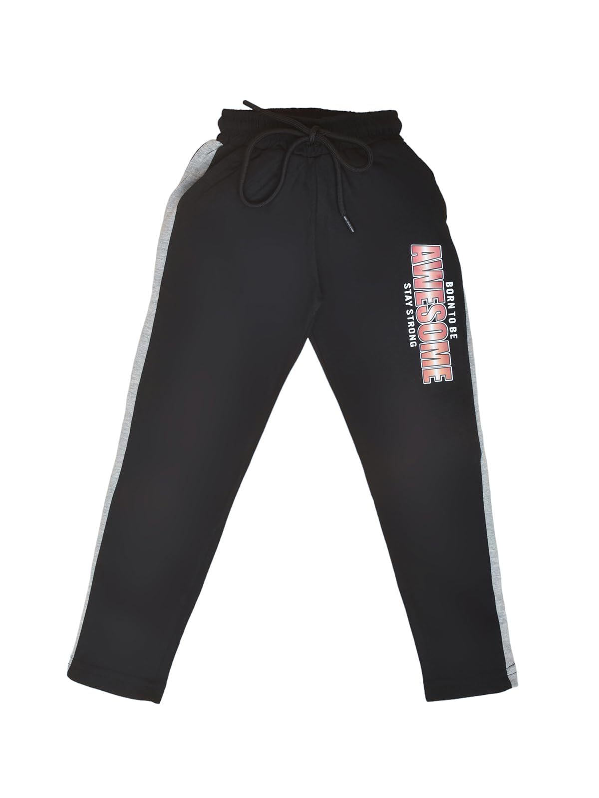 Lux Cozi Boys Modern Fit Premium Combed Cotton Stylish Track Pants with Both Side Pocket | Typography Written | Print May Vary |-picture-10