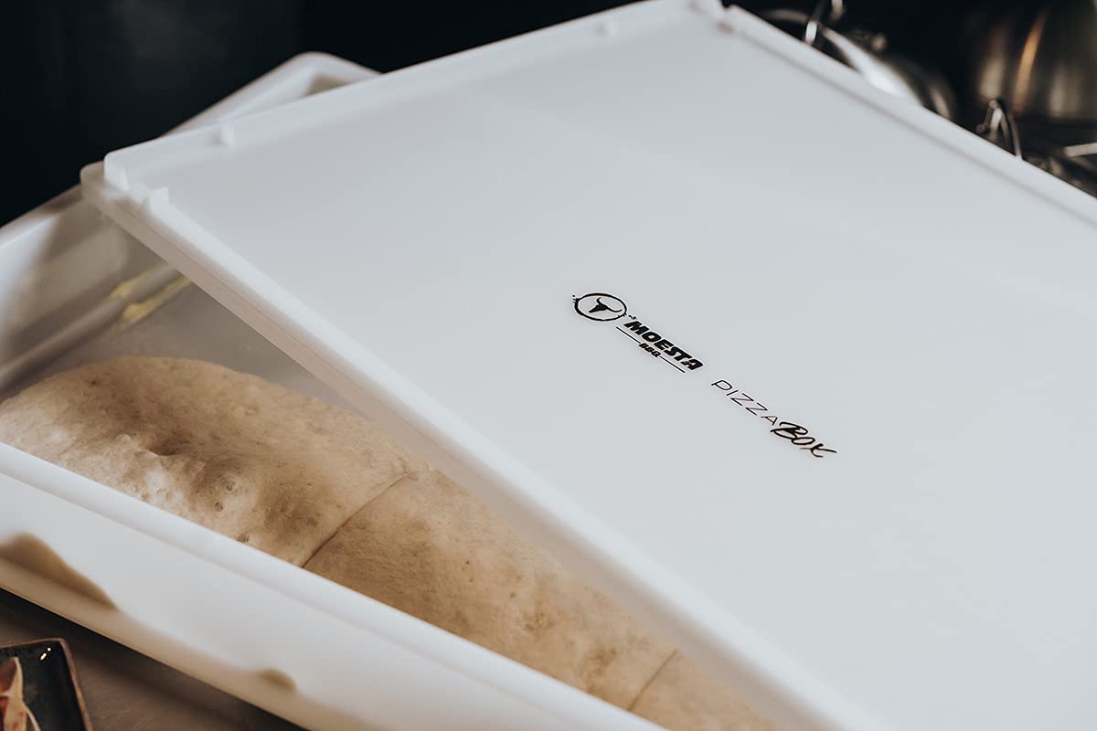 MOESTA-BBQ 19277 PizzaBox Set - Caja de fermentación con tapa (60 x 40 x 7 cm, apilable, recipiente para hacer pizza)