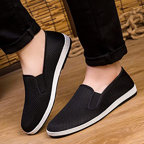 Slip on Walking Shoes for Men Comfy Mesh Slip on Loafers Memory Foam Breathable Mesh Fashion Sneakers Non Slip Travel Jogging Sports Work Shoes for Men3