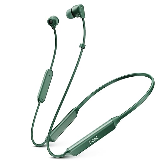 boAt Rockerz 150 Pro Bluetooth Neckband in Ear Earphones w/ 150hrs Playback, Dual EQ Modes, Crystal Bionic Sound by HiFi DSP 5, AI-ENx Technology, Dual Pairing,Beast Mode,ASAP Charge(Green)