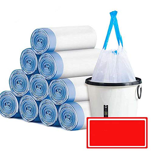 Müllbeutel, Müllbeutel, Küche, Kordelzug, stark, Mehrzweck-Beutel für Mülleimer, 5 Rollen/75 Stück