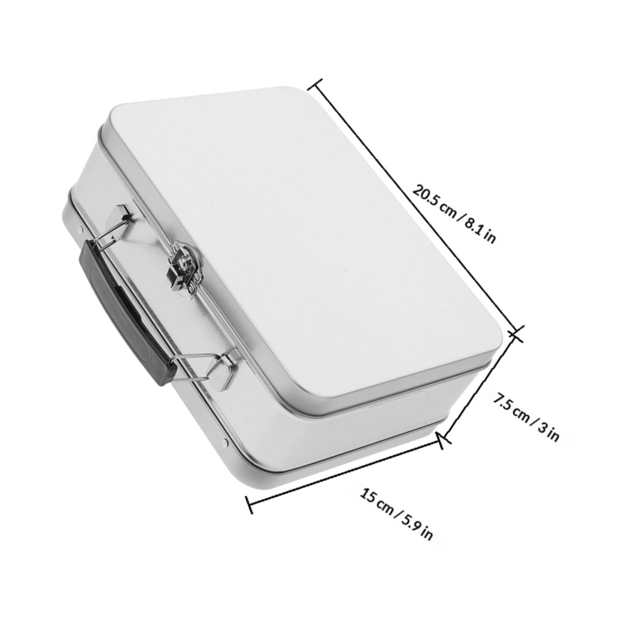 FRCOLOR 2 Loncheras de Metal de Hojalata con Cierre Hermético y Diseño Retro Elegante, Contenedores Portátiles para Almacenamiento Práctico de Alimentos y Regalos