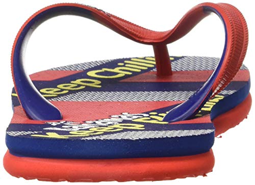 Image of Bahamas Men's Red Blue Flip Flops-8 (BH0131G)