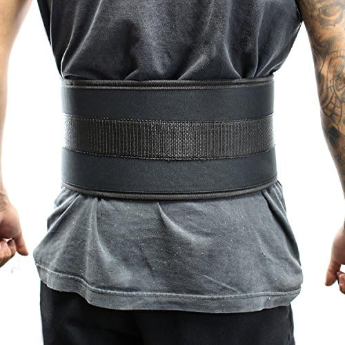 Last Punch 6" Nylon Power Weight Lifting Belt/Back Support Belt Black