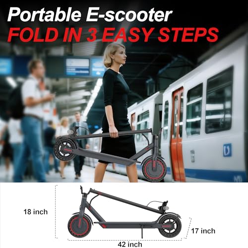 Electric Scooter – 19 MPH Max Speed, 8.5″ Honeycomb Solid