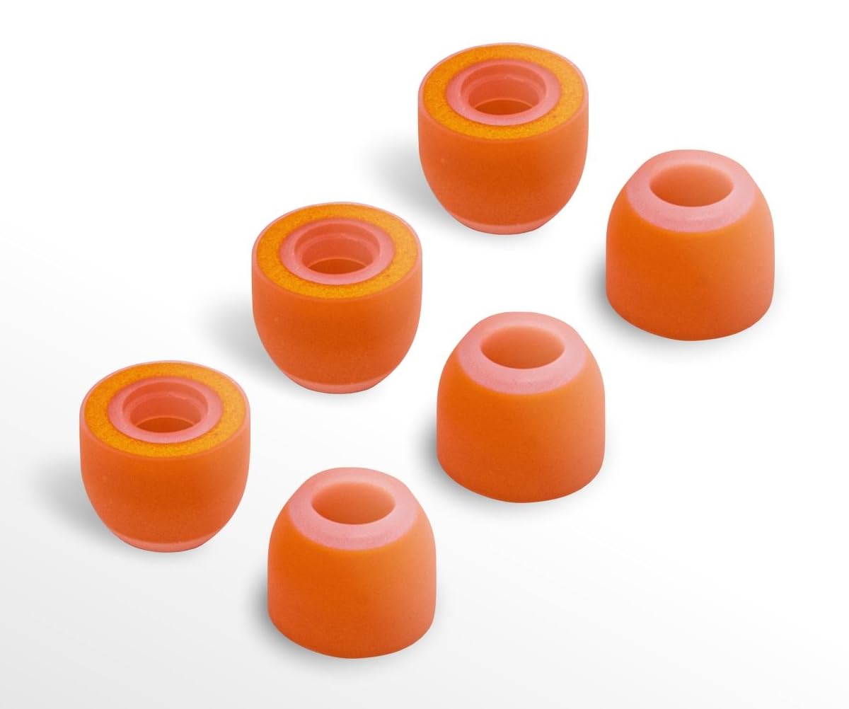 SymbioW New Improved Ear Tips Hybrid Design: Soft Memory Foam Core and Outside Silicone. Comfortable Fit & Longer Life - 3 Pairs (Small)