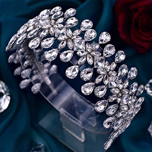 Diadema con diamantes de imitación, accesorio para el cabello de boda, diadema de novia, diadema para concurso de belleza, diadema para dama de honor (HP314 diadema) (HP354 1 unidad (paquete de 1))