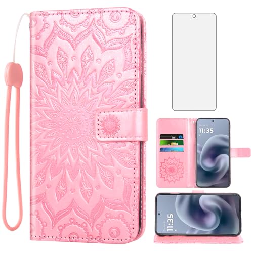 Protection Moto G86 Power 5G contre les rayures étui cuir fin et verre trempé complet