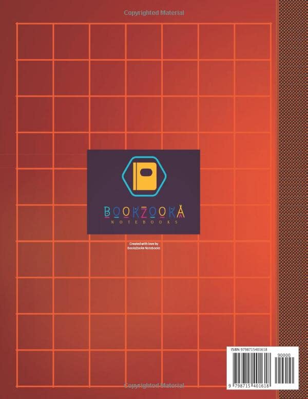 1 inch Graph Paper Notebook: 8.5X11 inches large Graph Composition Notebook with 1X1 inch squares, 120 pages (60 sheets), thick solid lines, matte red ... (1 inch squares Graph Paper Notebook) - Image 2