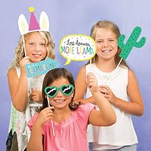 Creative Converting Llama Party Photo Booth Props, 10 ct, Multi-colored
