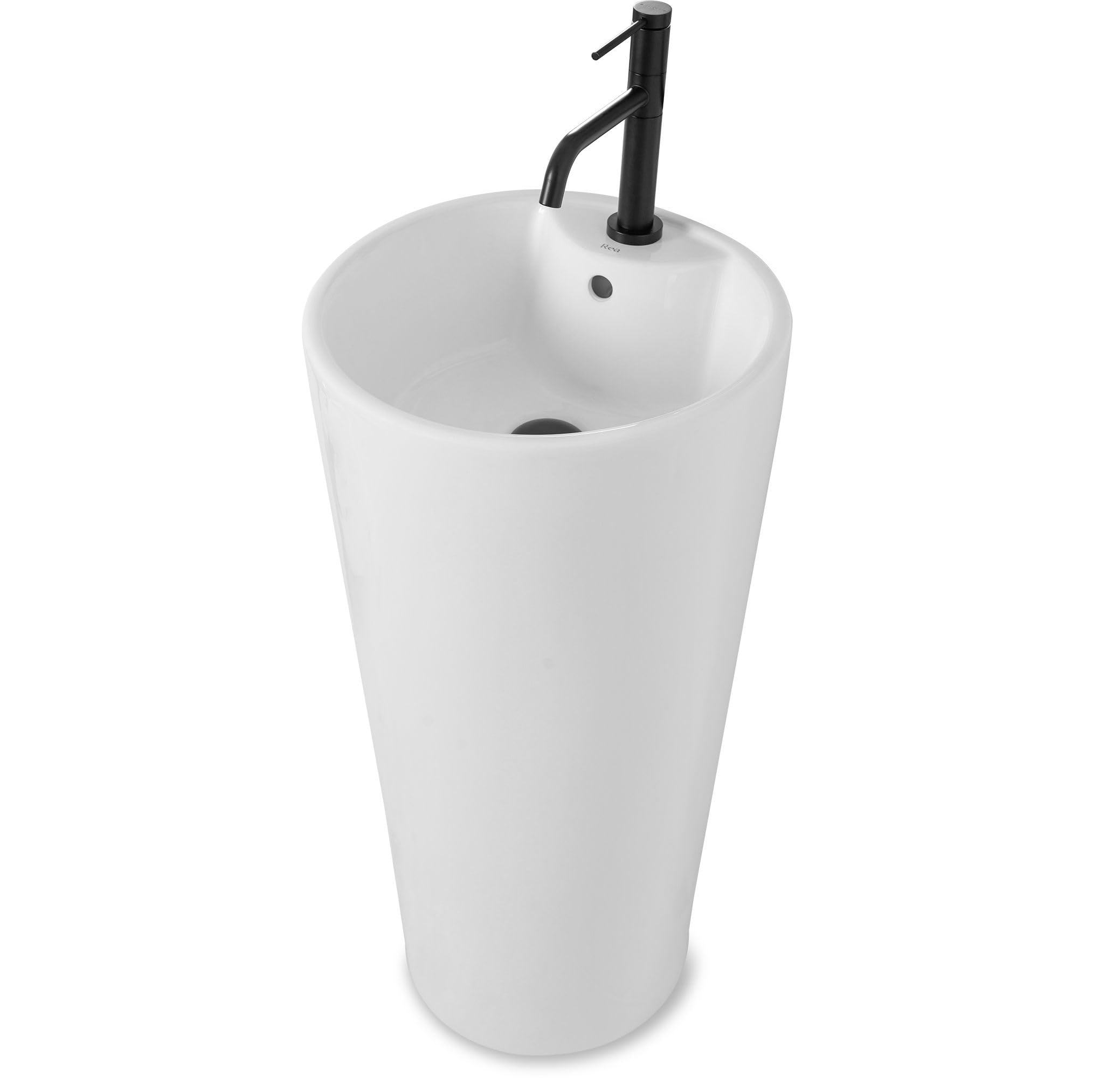 Rea BLANKA Lavabo Independiente Lavabo de baño 40 x 40 x 85 cm Cerámica (Blanco)