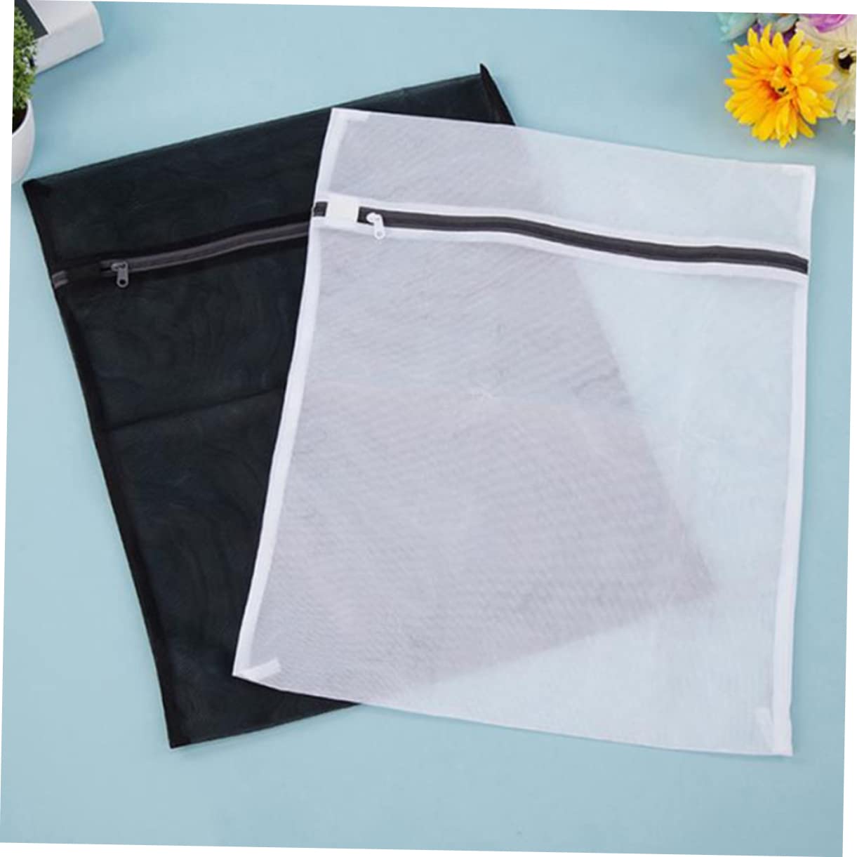 Wäschebeutel 12 Stück aus Polyester, Feinmaschig, Schwarz, für Empfindliche | 3, Schutz vor Verheddern und Beschädigung, Reise Organizer, Aufbewahrung für Kleidung