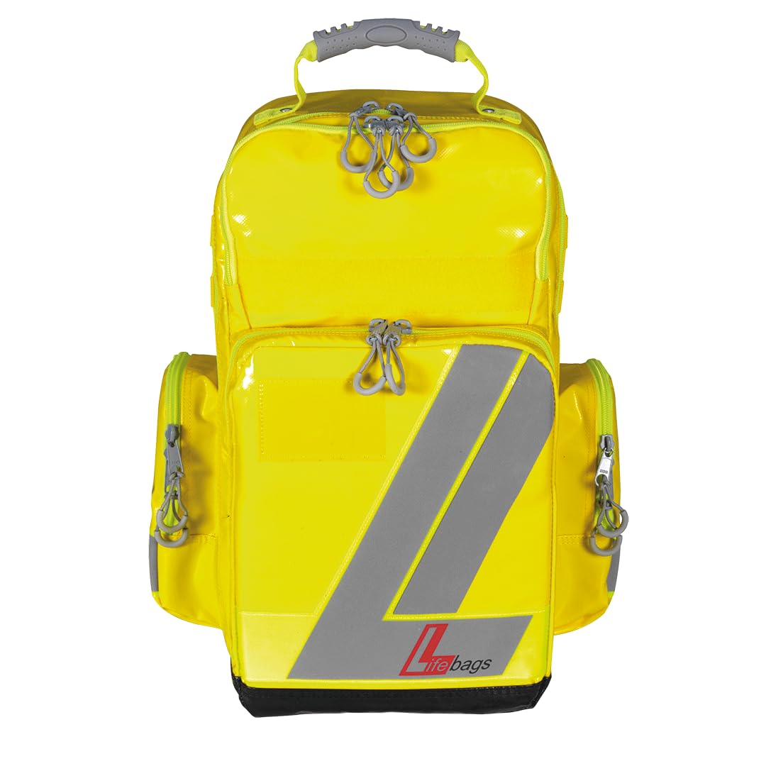 Söhngen Lifebag L (Erste Hilfe Rucksack für den Sport, Farbe Tageslichtgelb, bestückt, Erste-Hilfe-Kit, Notfallausrüstung) 0406607
