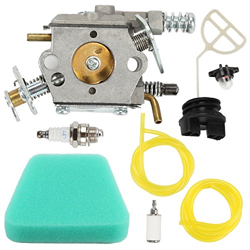 Harbot 545081885 Carburetor with Gas Cap Air Filter Tune Up Kit for Poulan Pro 1900 1950 1975 2050 2055 2075 2150 2155 2175 2250 2375 2450 2550 PP220 PP221 PP230 PP260 WT-891 WT-324 WT-391 Chainsaw