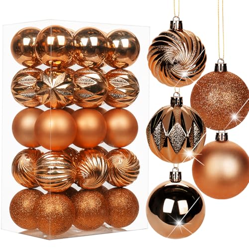 30er-Set 6cm Christbaumkugeln Set Weihnachtsbaumkugeln Kunststoff...