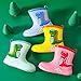 Egmy Children Cute Cartoon Fashion Waterproof And Non Slip Rain Boots Rain Boots Soft Bottom Fashion Rain Boots, 2.5-3 Years, Light Blue