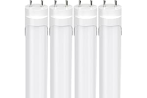 JESLED 4 Foot T8 LED Replacement Fixture with Dimmable Frosted Bulbs