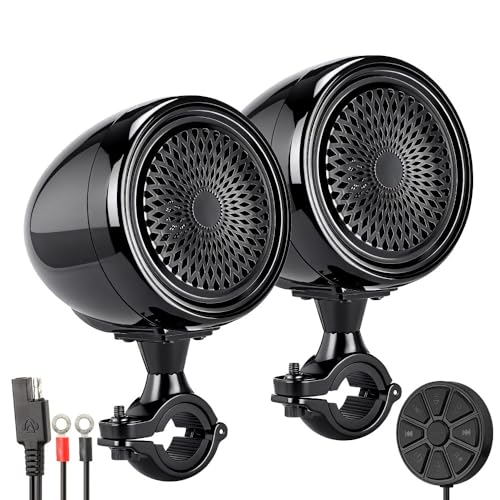 Haut-parleur moto contre le bruit du moteur kit audio puissant ampli 300W