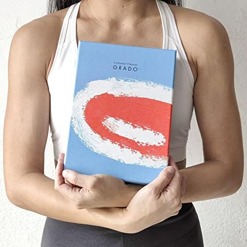 GRADO Undated planner 12 months, weekly undated planner, daily journal, organiser notebook, life planner. Productivity planner, inspirational quotes, goal planner.