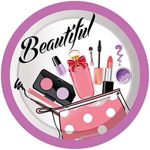 SPA Makeup Party Supplies, 85Pcs Spa Makeup Disposable Tableware with SPA Makeup Plates Cups Straws Napkins Balloons for Birthday Girls Party Spa Party Decorations
